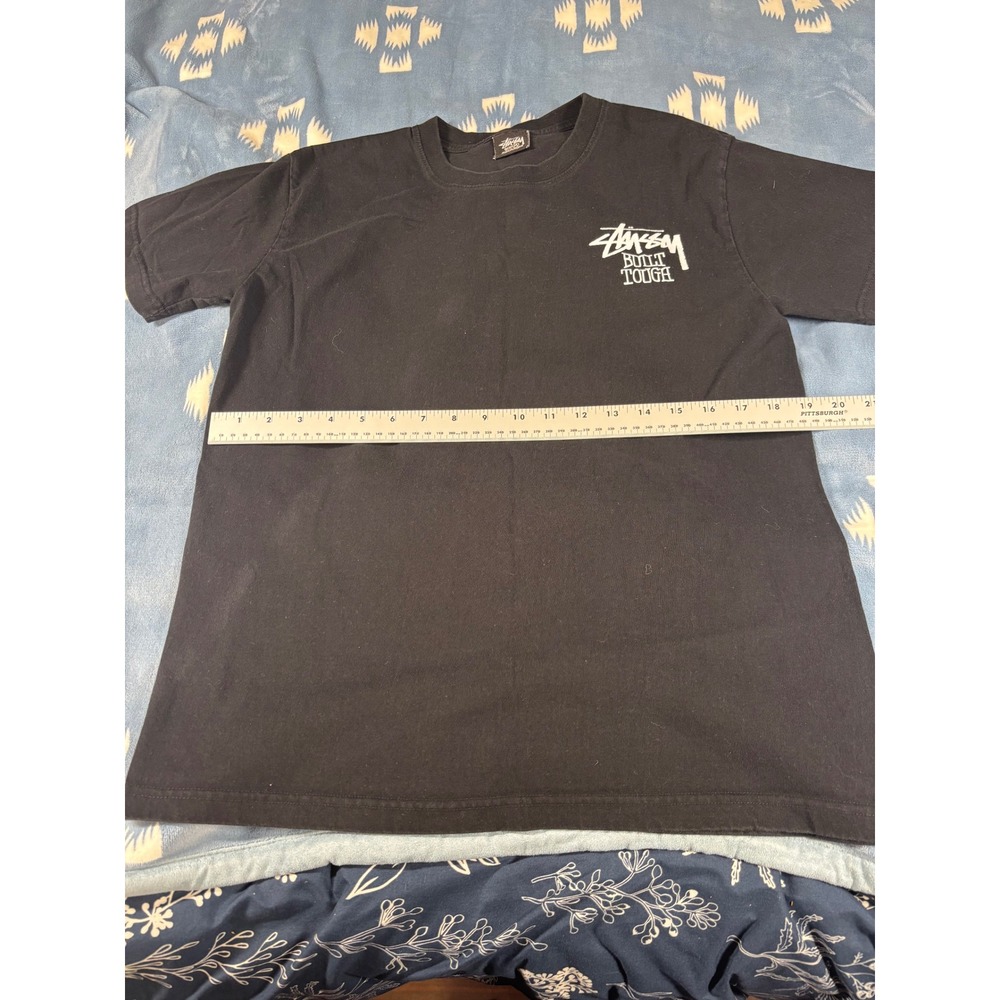 Stussy Built Tough Teddy Bear Graphic T-Shirt Black Mens Size Medium - Picture 4 of 9